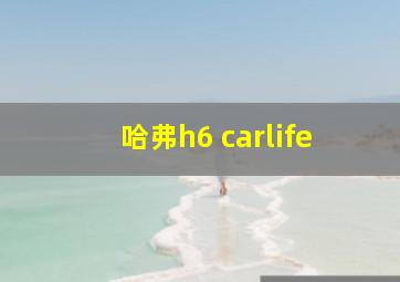 哈弗h6 carlife